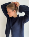 Floor cardigan Navy/sand