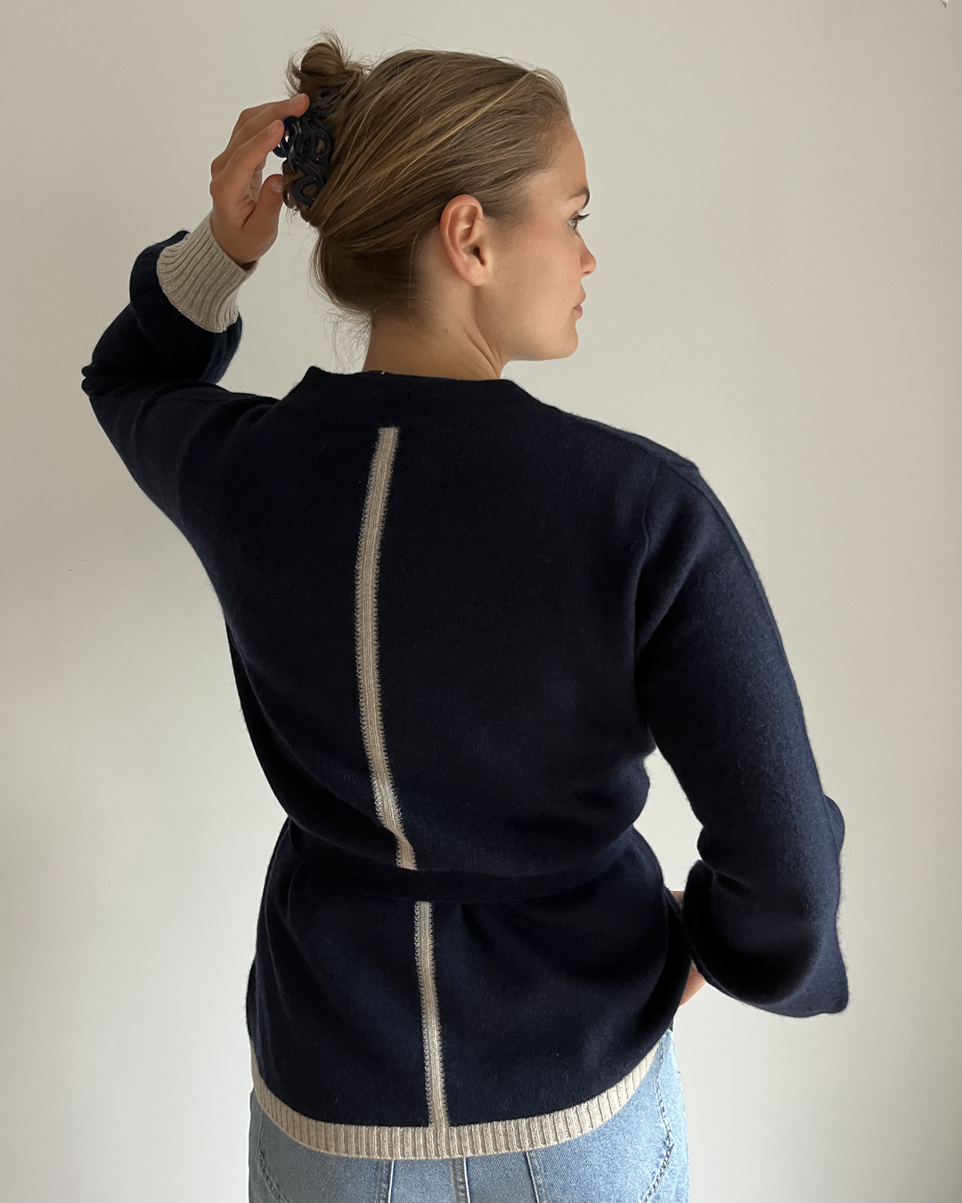 Spoonie Cardigan - Navy/sand