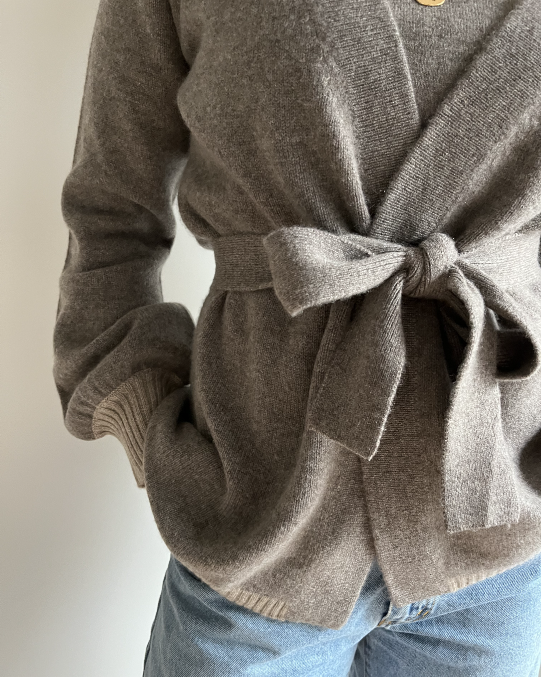 Spoonie Cardigan - Mørk toast/sand