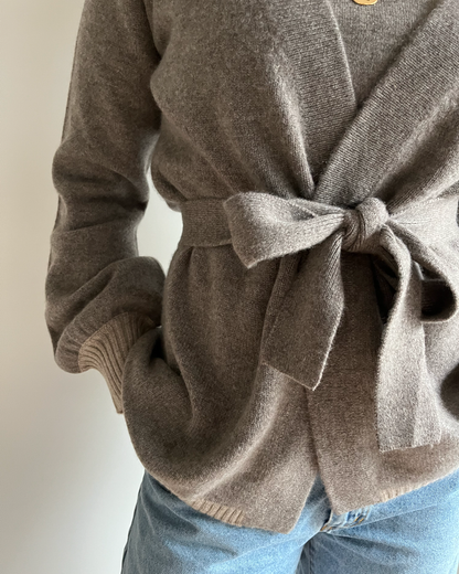 Spoonie Cardigan - Mørk toast/sand