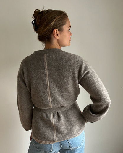 Spoonie Cardigan - Mørk toast/sand