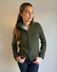 Contrast cardigan Olive