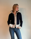 Contrast cardigan Navy / Sand
