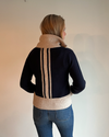 Contrast cardigan Navy / Sand