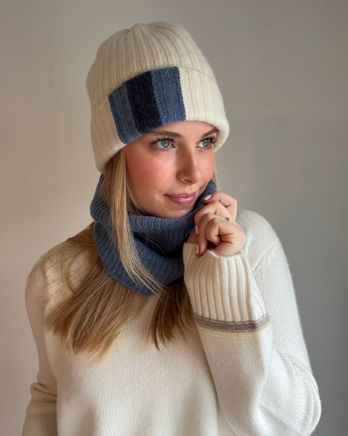 Kashmirlue offwhite/lyseblå/mørkeblå