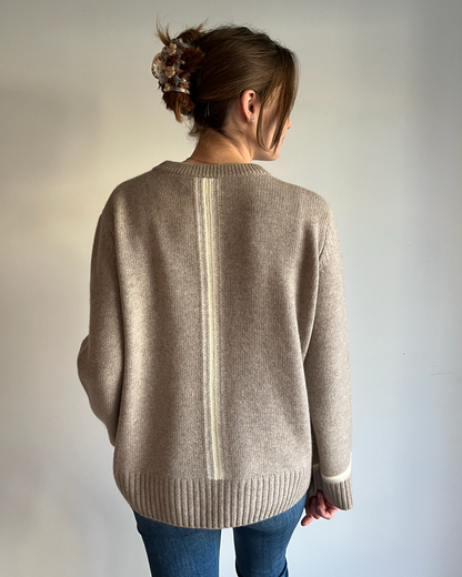 Gilli round neck kashmir - Lyssand/sand/gul