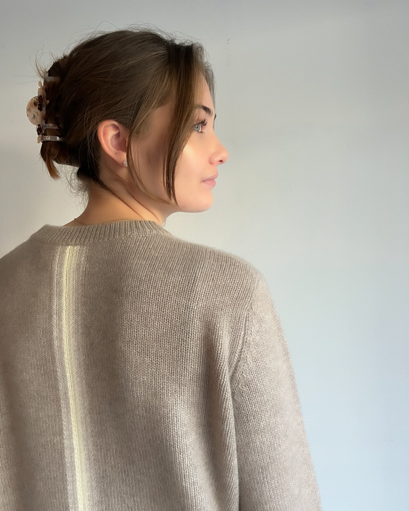 Gilli round neck kashmir -Lyssand/sand/gul