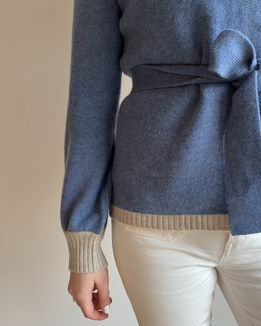 Spoonie Cardigan - denimblå/sand