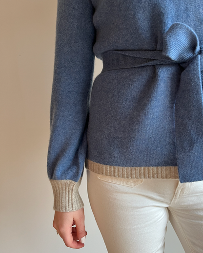 Spoonie Cardigan - denimblå/sand