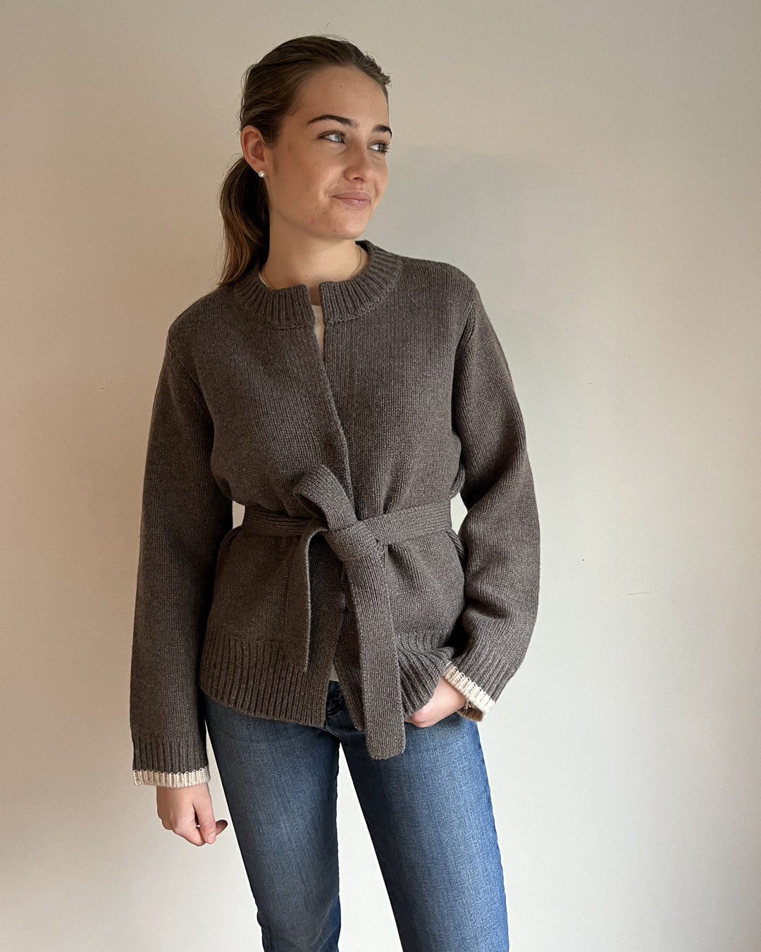Floor cardigan Brun/sand