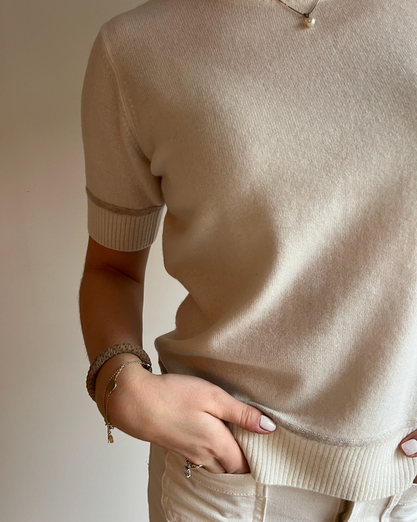 Colette short sleeve - offwhite/lyssand