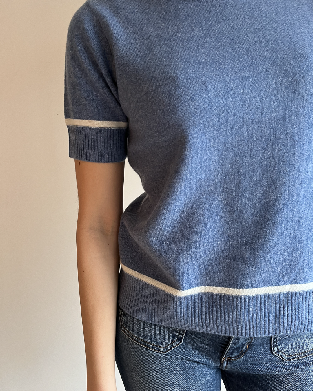Colette short sleeve - denim blue/light sand