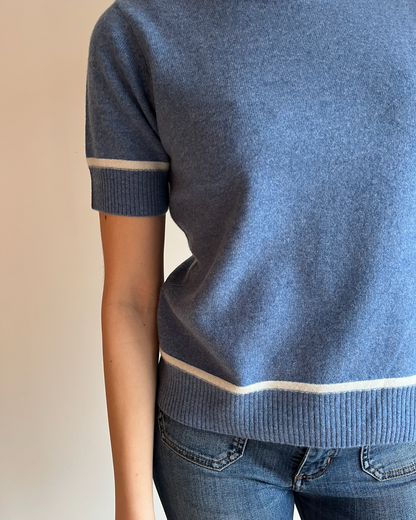 Colette short sleeve - denim blue/light sand