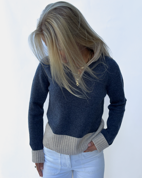 Zip Navy/sand