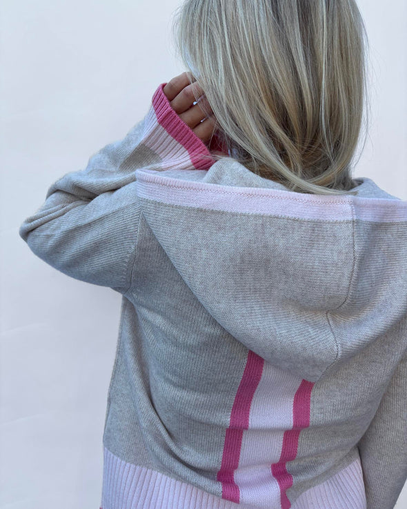 Vilma hettegenser Sand/rosa/lyserosa