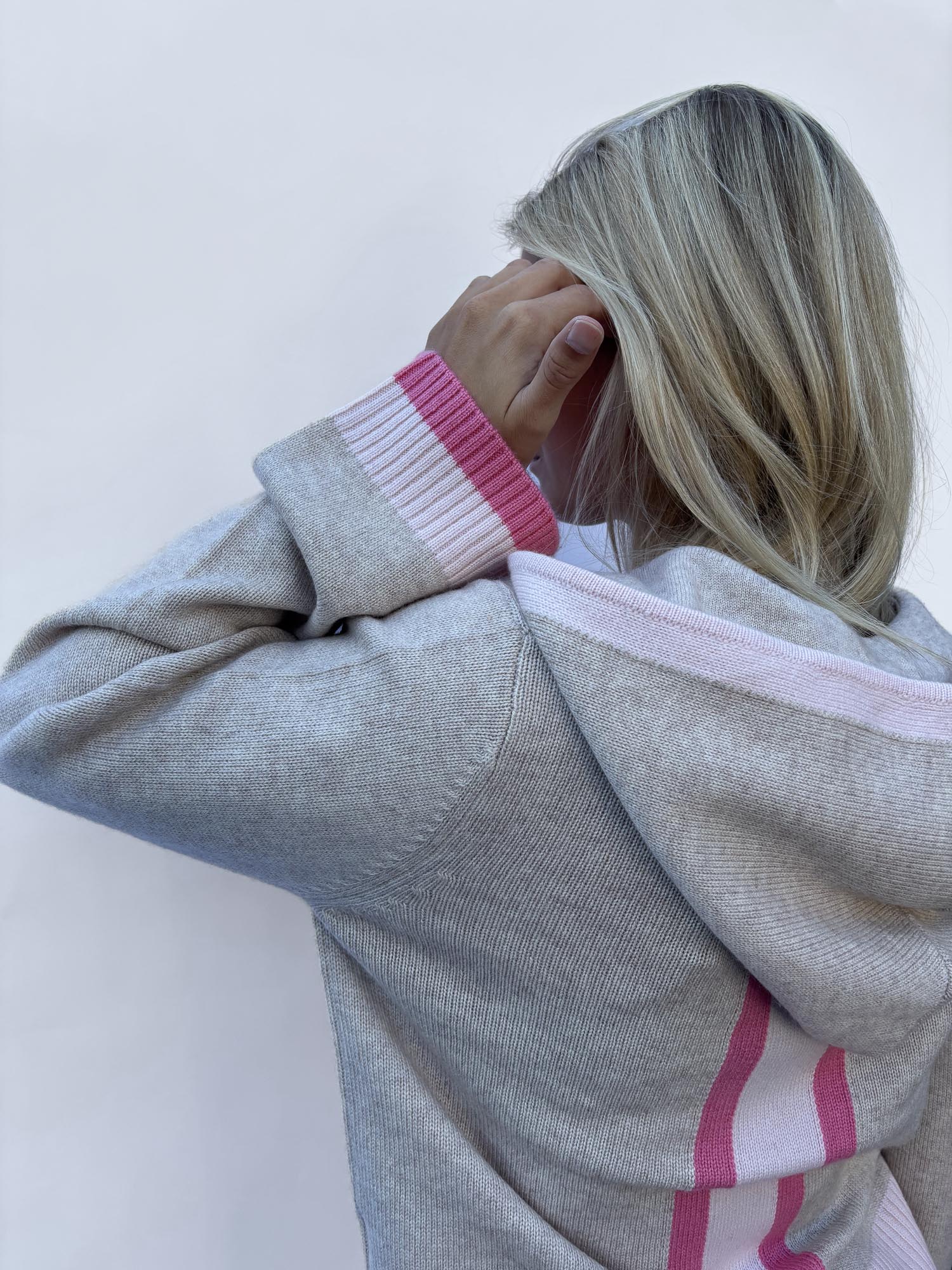 Vilma hoodie Sand/pink/light pink