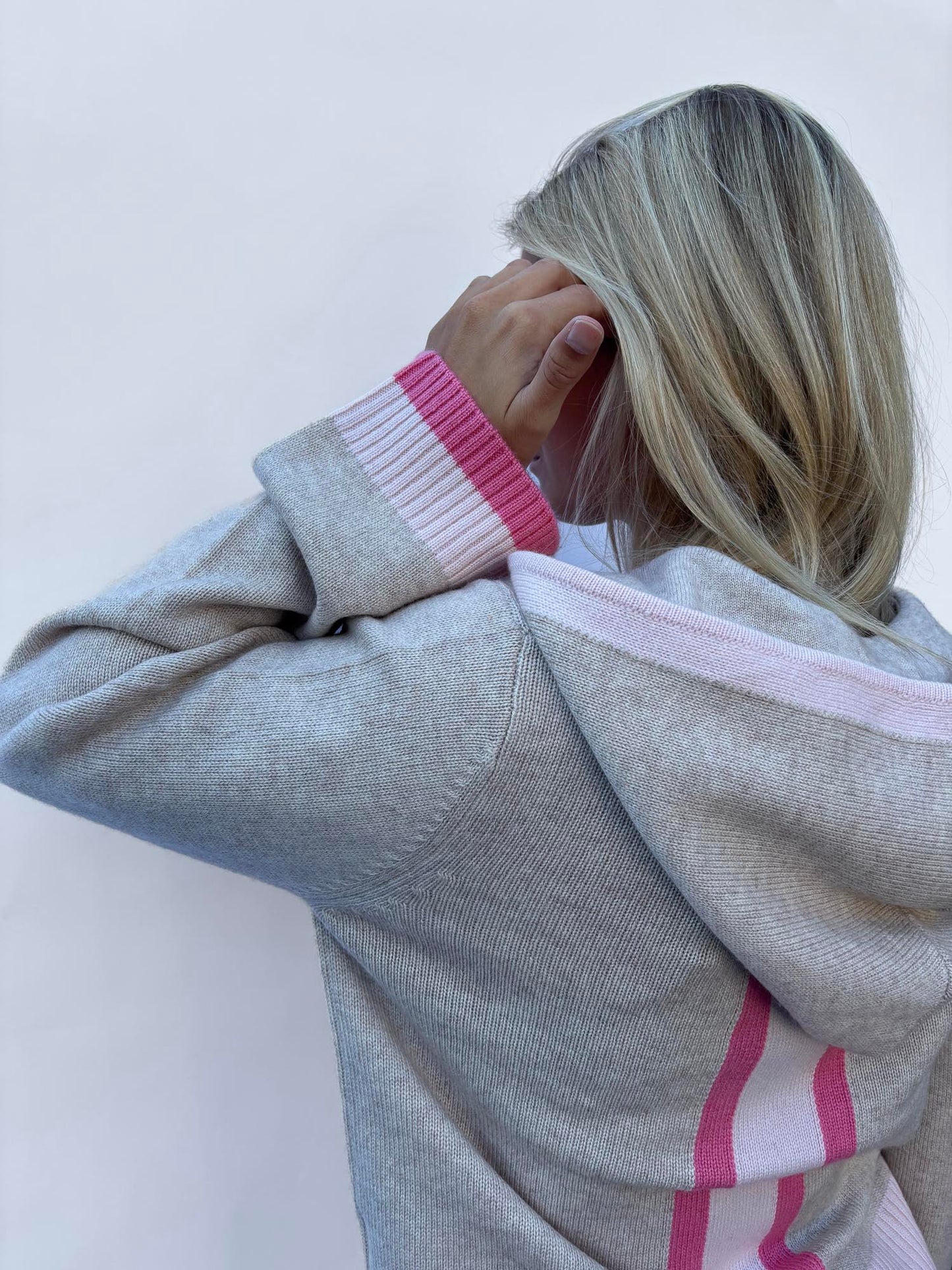 Vilma hoodie Sand/pink/light pink