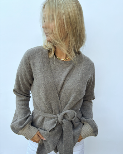 Spoonie Cardigan - Mørk toast/sand