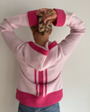 Celeste hood cardigan Lyserosa/rosa/sand - KAN FORHÅNDSBESTILLES NÅ