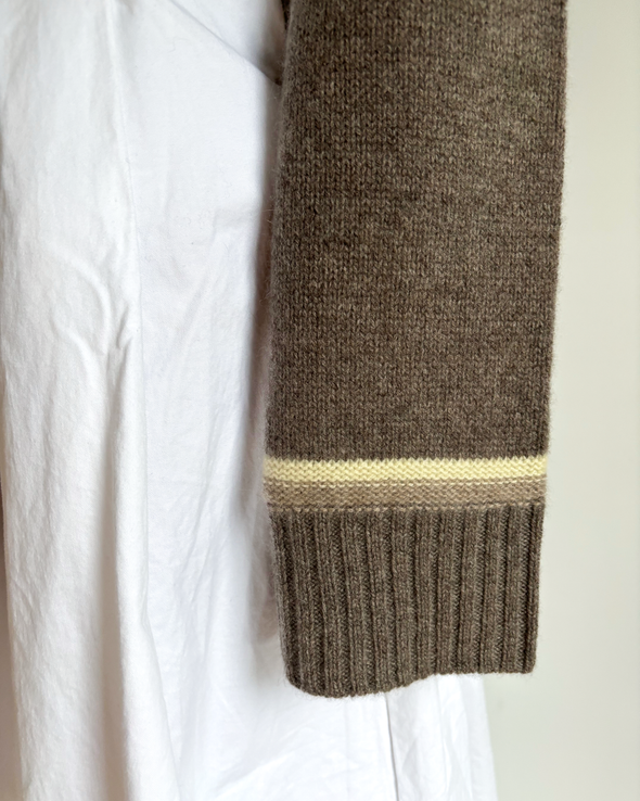 Gilli round neck kashmir - Brun/sand/lysegul