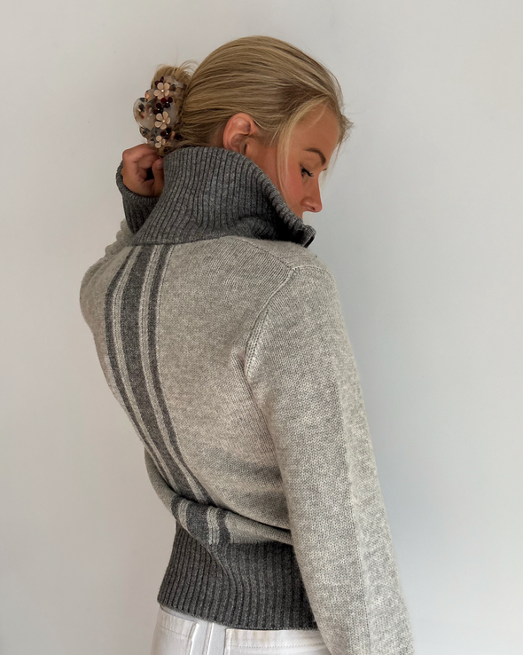 Contrast cardigan Grå/lysegrå