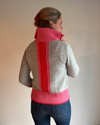 Contrast cardigan Grå/rosa/lyserosa