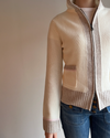 Celeste hood cardigan offwhite/toast/lyserosa