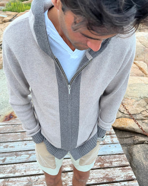 Didrik Cardigan - Mørk sand / sandfarger