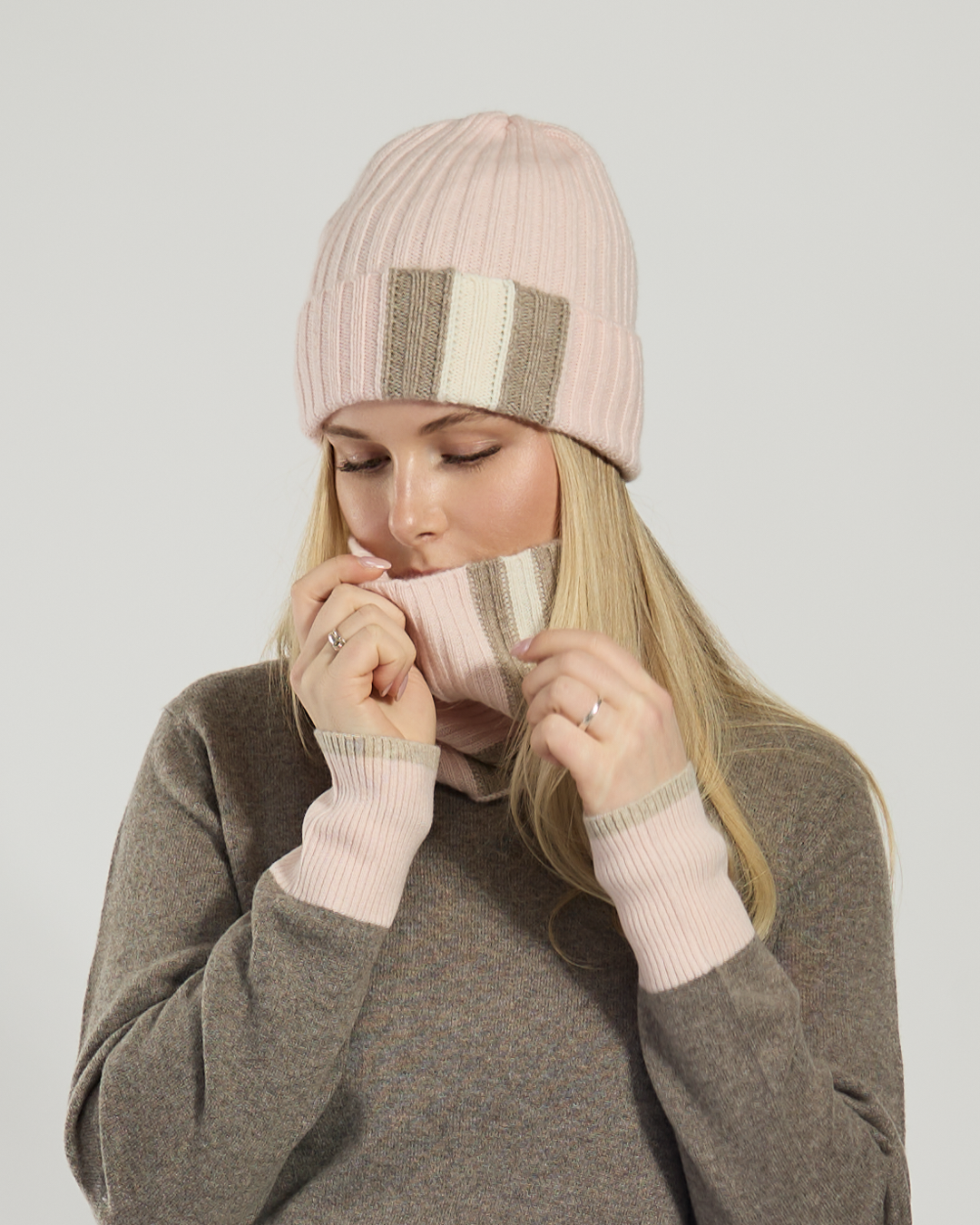 Cashmere hat toast/light pink/light sand