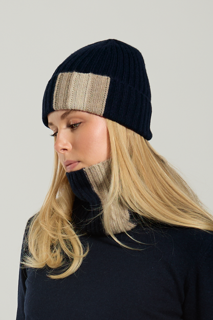 Kashmirlue Navy/sand/lyssand