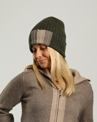 Kashmirlue Oliven/mørksand/sand