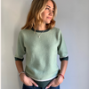 Short sleeve cashmere light green