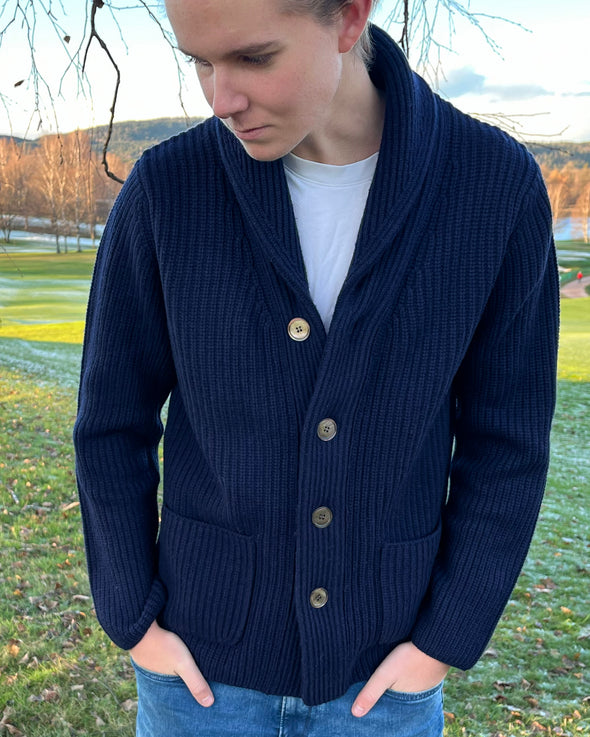 Martin Cardigan - Navy / blåtoner