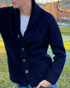 Martin Cardigan - Navy / blåtoner