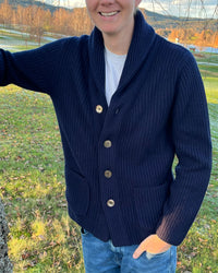Martin Cardigan - Navy / blåtoner