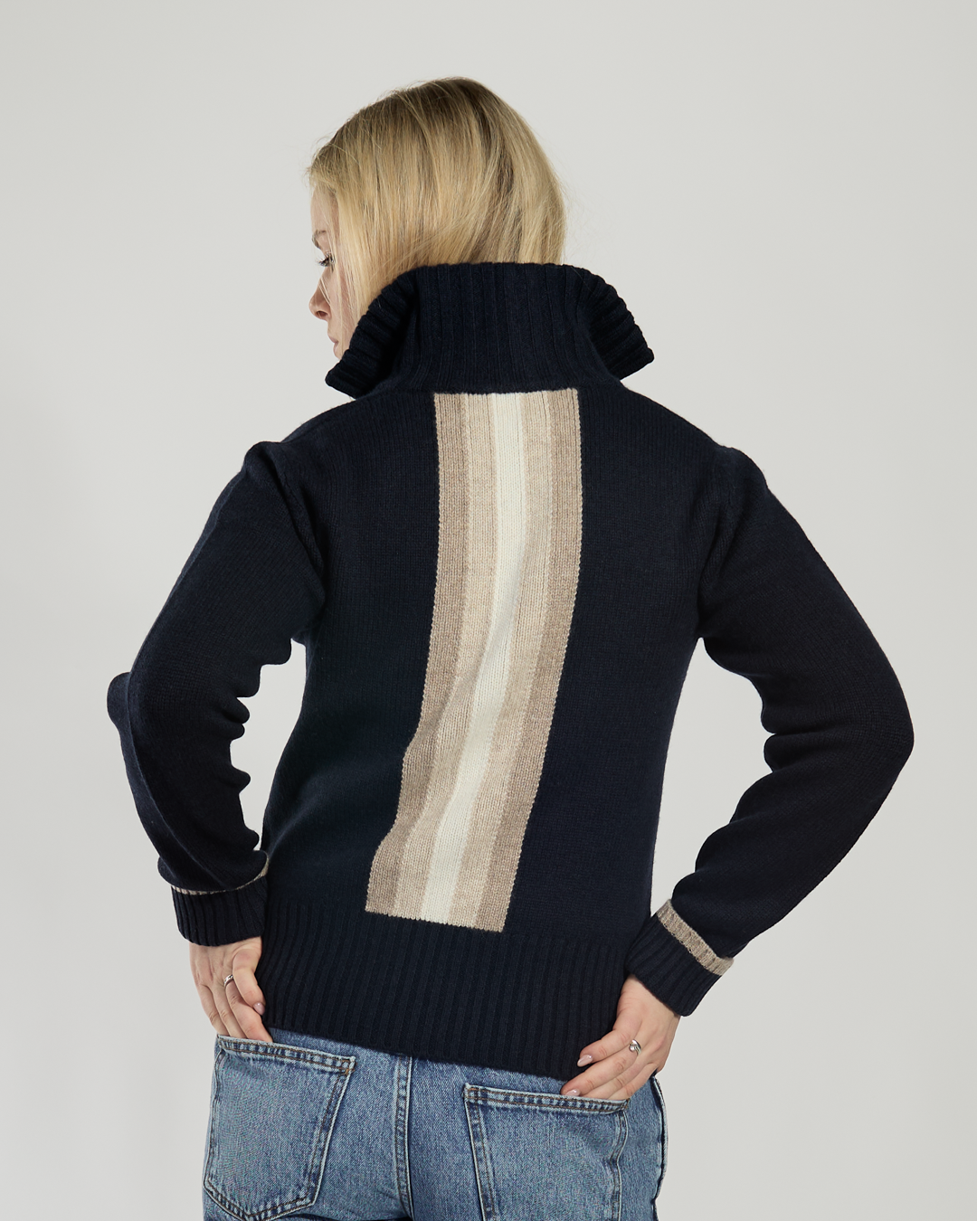 Zip navy/sandfarger