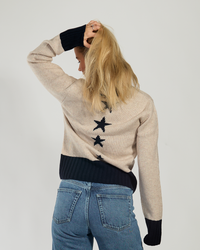 Zip star sand/navy