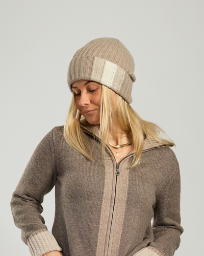 Cashmere hat sand/light sand/off-white