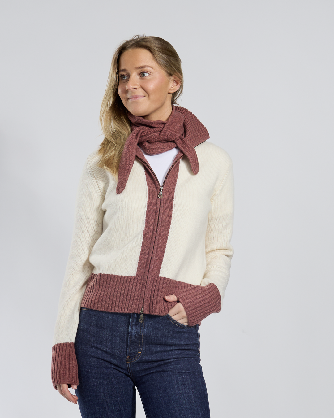 Muffin scarf Gammel rosa