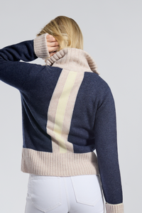 Zip navy/sand/light yellow