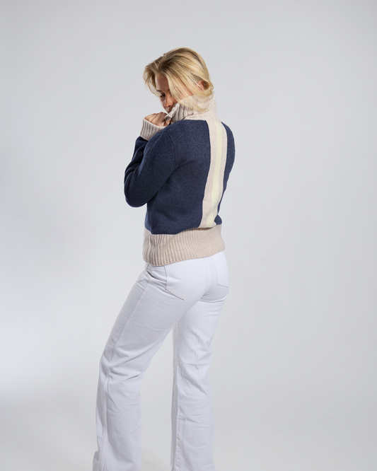 Zip navy/sand/light yellow