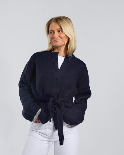 Floor cardigan Navy/sand