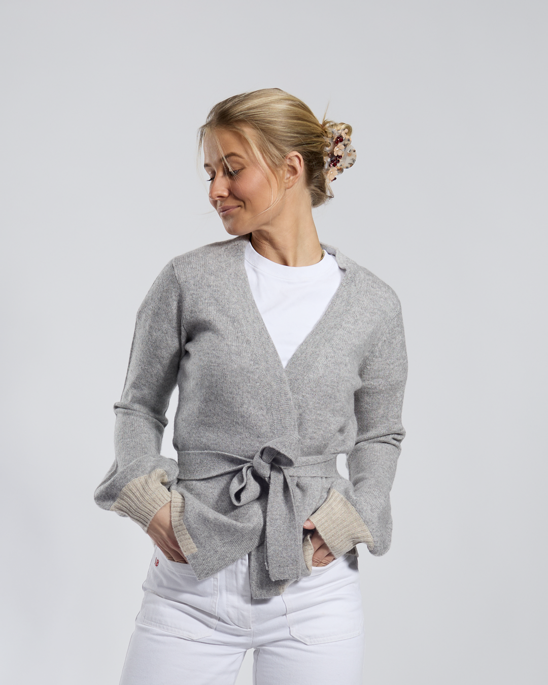Spoonie Cardigan - Grey/Sand