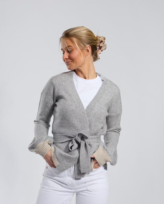 Spoonie Cardigan - Grå/sand