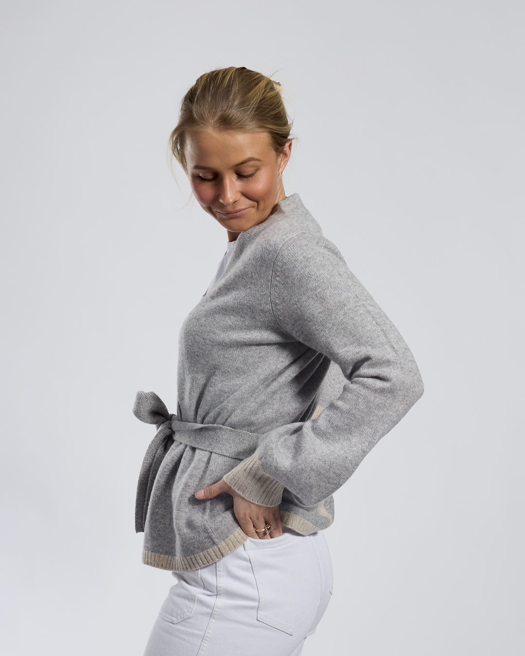 Spoonie Cardigan - Grey/Sand