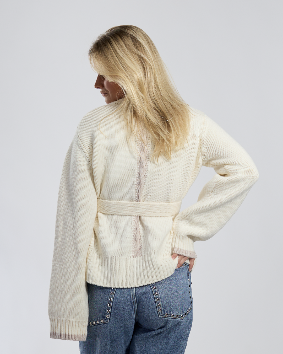 Floor cardigan Off-white/sand