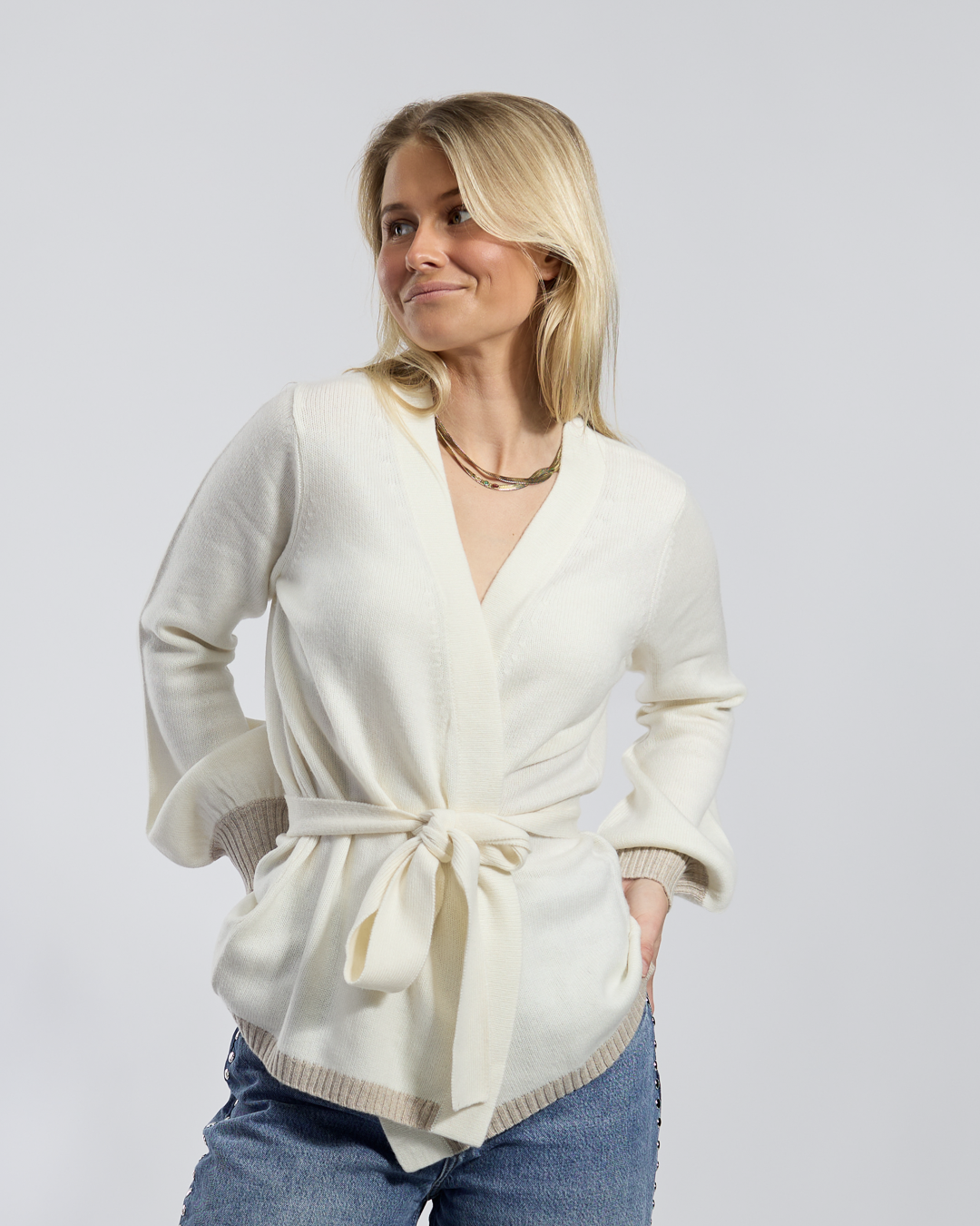 Spoonie Cardigan - offwhite/sand