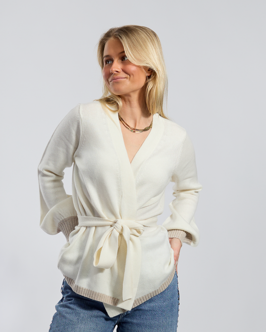 Spoonie Cardigan - offwhite/sand