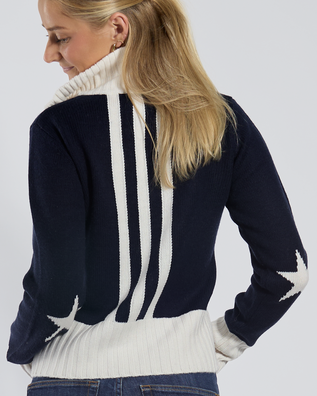 Zip star Navy/offwhite