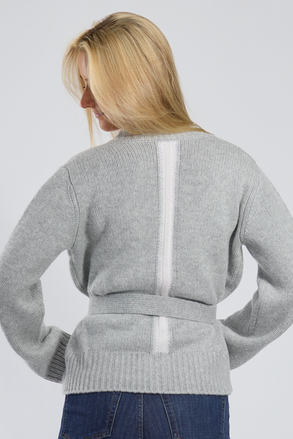 Floor cardigan grå/offwhite